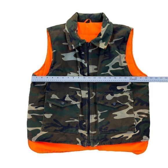 Sports Afield Vintage Camo Hunting Vest with Embroidered Deer Men's Large (L) - Picture 6 of 7